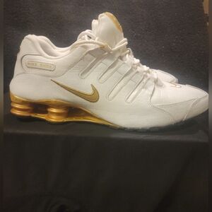 Nike Shox NZ PA white and gold 10.5